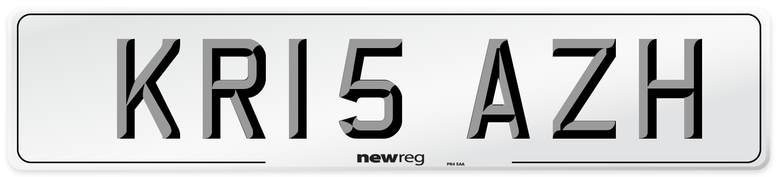 KR15 AZH Number Plate from New Reg